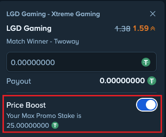 Dota 2 Odds Boost LDG Gaming 1.59